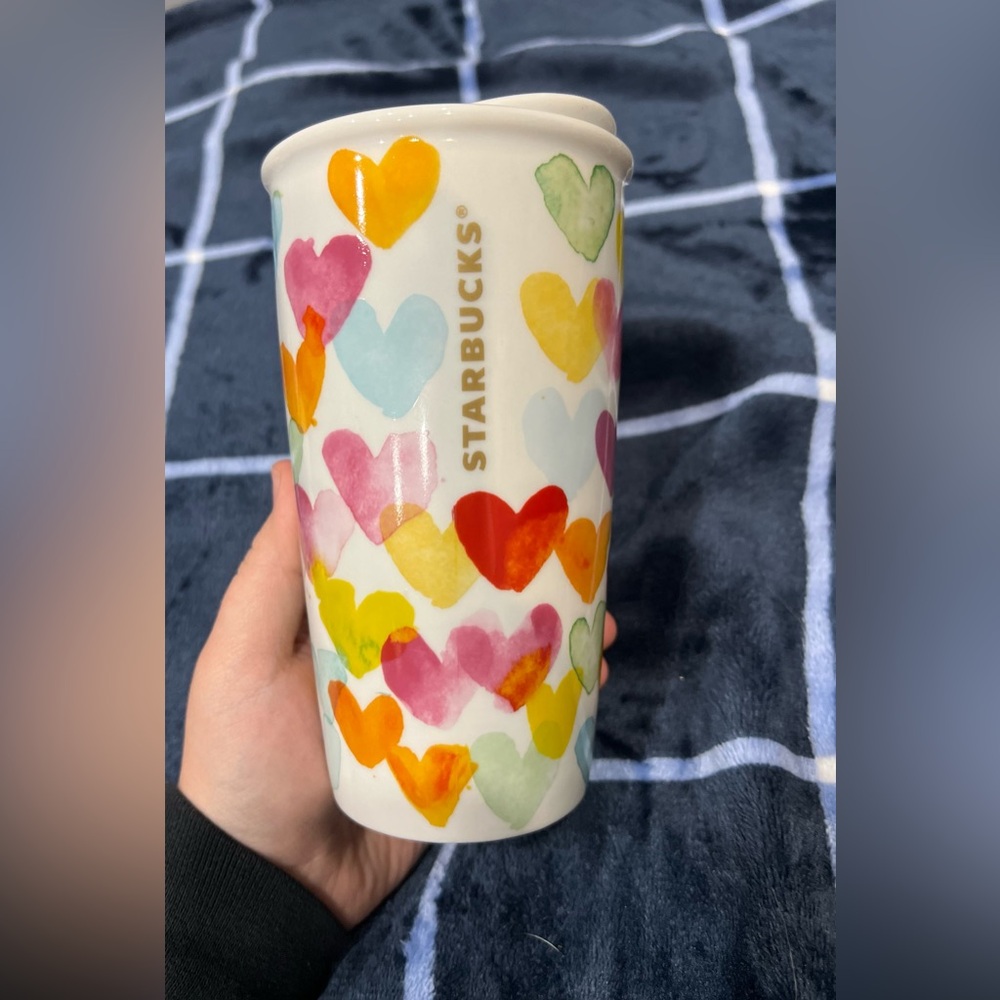 Starbucks Colorful Heart Ceramic Tumbler